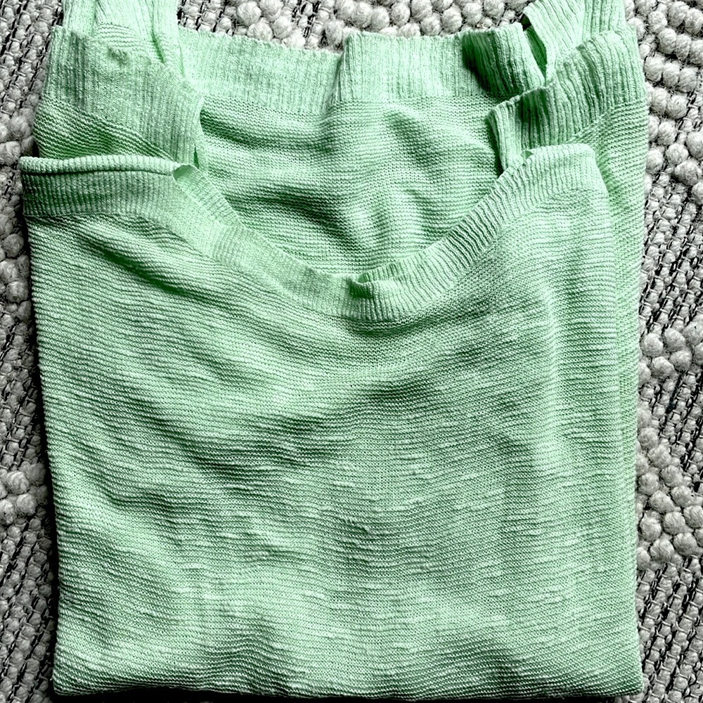 Vtg EILEEN FISHER 100% Organic Linen/Cotton Knit Top  Sz: S